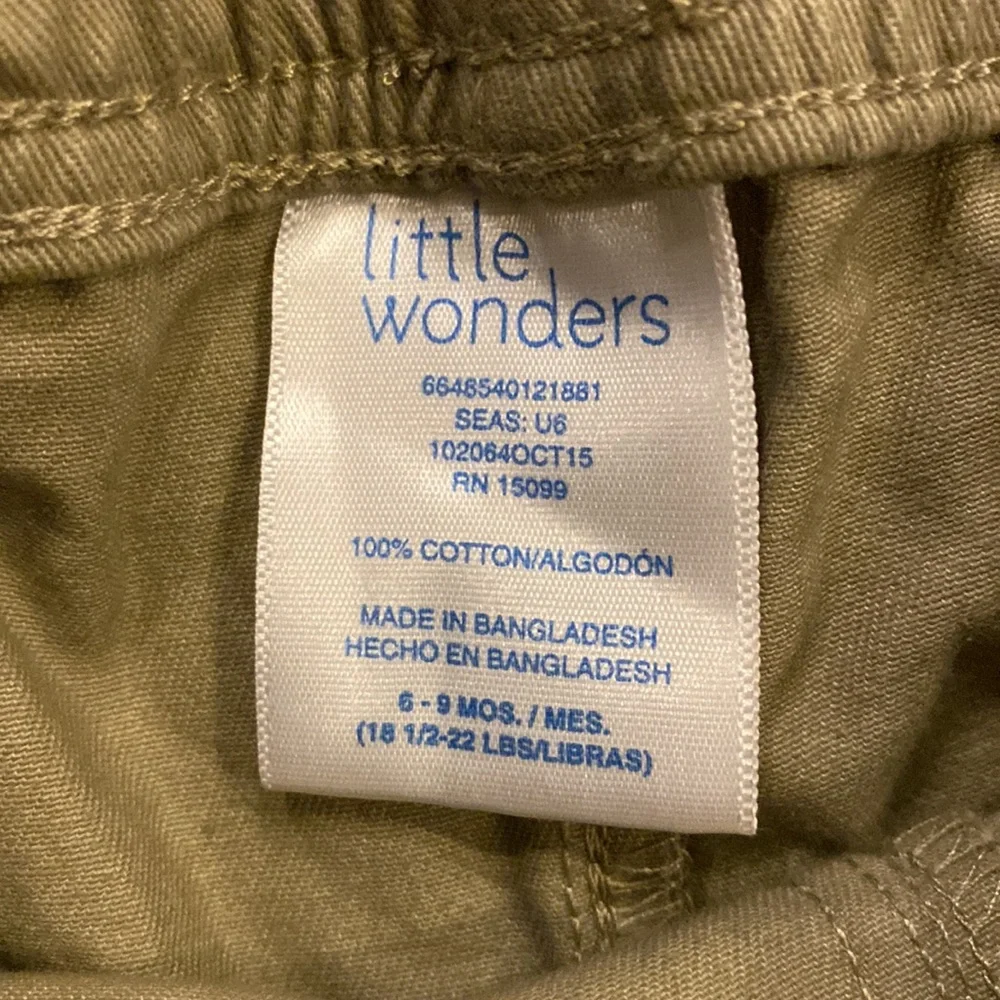 Little wonders khaki pants size 6-9 months - Picture 2 of 2